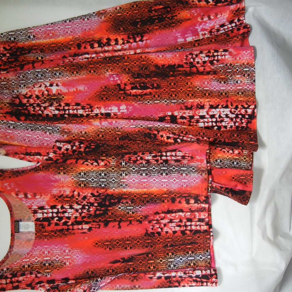 2 Piece Skirt Set Medium Sleeveless Crew Neck Top Midi Vintage Stretch Graphic - Picture 11 of 12